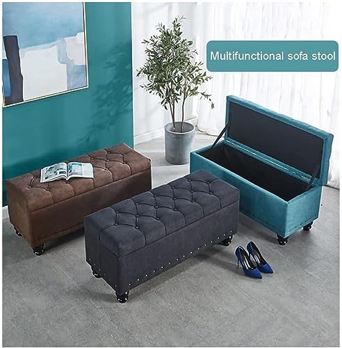 Taburete de sofá para dormitorio que soluciona la falta de espacio y almacenaje largo 7