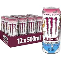 Monster Energy® Viking Berry - koffeinhaltiger Energy-Drink mit Waldbeeren-Geschmack - full Flavour, full Sugar, Juice - in praktischen Einweg Dosen (12 x 500 ml)