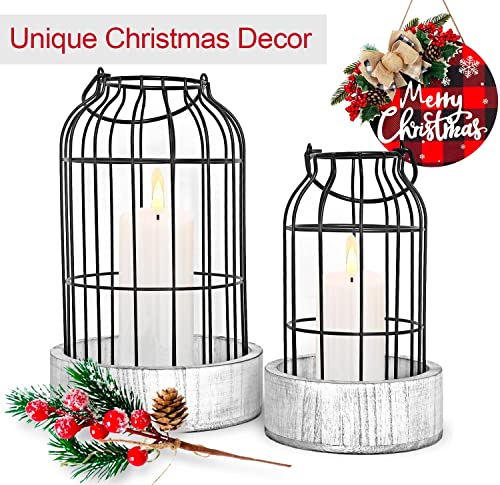 Livelab-Modern-Farmhouse-Lantern-Decor-Refined-Rustic-Home-Decor-Lanterns-Wire-Metal-Cloche-Decorative-Candle-Holder-for-Living-Room-Fireplace-Mantle-Bathroom-Countertop-Valentines-Day-Decor Livelab Modern Farmhouse Lantern Decor Refined Rustic Home Decor Lanterns Wire Metal Cloche Decorative Candle Holder for Living Room Fireplace Mantle Bathroom Countertop Valentines Day Decor