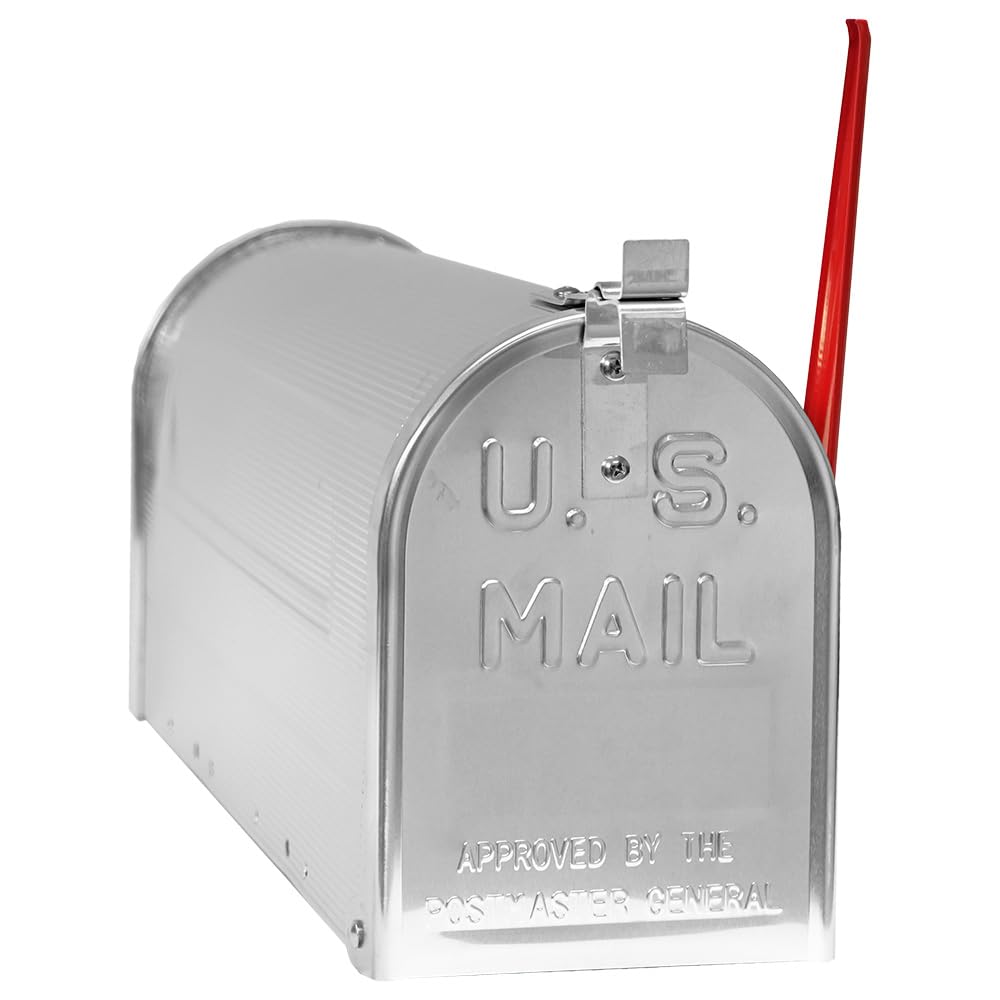 BTV | Buzón de Pie Estilo Americano | Buzón US Mail para Correo Postal de Exterior Modelo Dakota | Medidas 22.5 x 16 x 47.5 cm | Color Gris