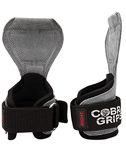 Image of Cobra Grips Weight Lifting Gloves with Adjustable Neoprene Padded Wrist Wraps - Heavy Duty Alternative to Power Lifting Hooks for Deadlifts
