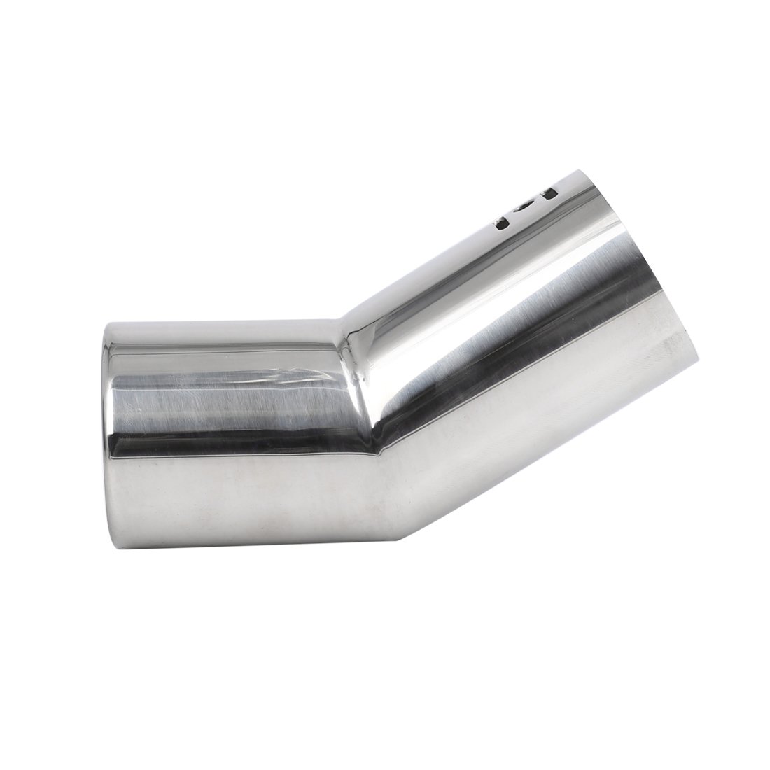 sourcing map 60mm Chrom Gebogene Auspuff Endrohr Spitze Für Auto | 60mm Einlass, Passend Für Auspuffrohr Außendurchmesser <63mm, 3 Schraubenverschluss, Einfache Installation