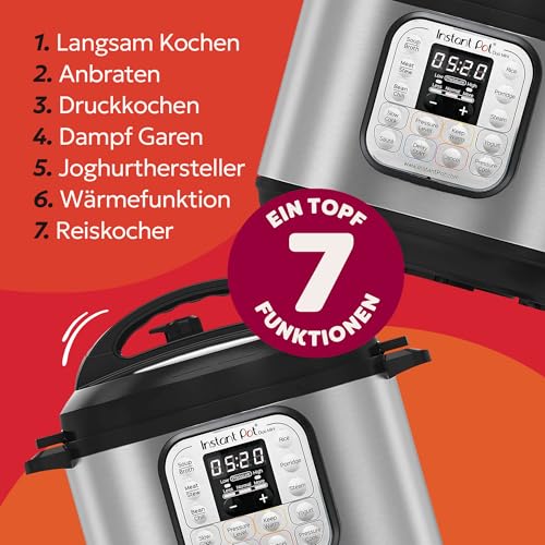 Instant Pot Duo 30 Elektrischer Multikocher 3L, Schnellkochtopf, Reiskocher – Bild 2