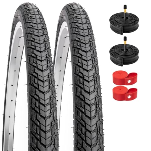 YunSCM 2 Stück Faltbare Fahrradreifen 700x38C (40-622) – Für Stadt, Straße, Gravel, Bis 50 PSI