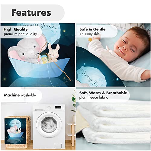 Jump Up Personalized Blanket For Baby,Night Elephant Blanket Kids, Elephant Blanket Baby,Baby Blanket With Elephants,Baby Blanket Custom,Baby Elephant Blanket,Baby Boy Blanket,Baby Blanket For Boys #TOP3