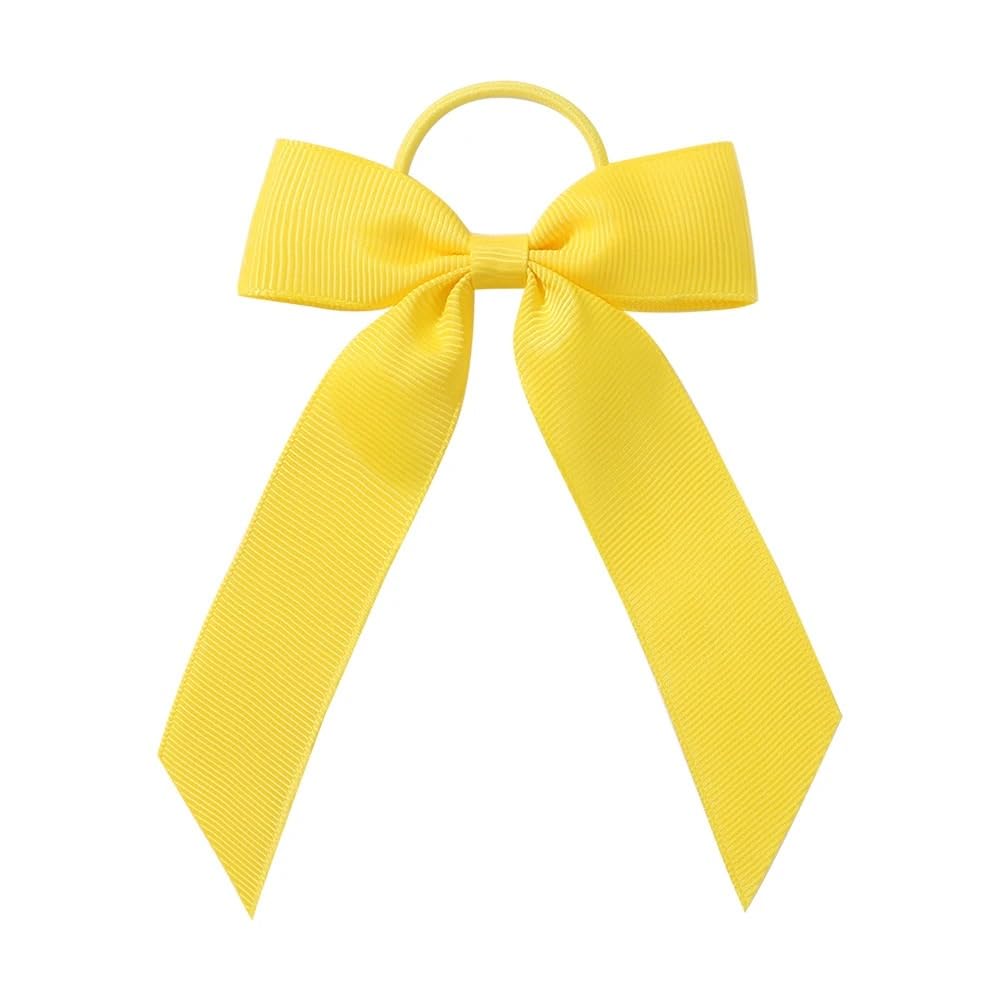 LATEAU Ribbon Bows 10PC Ribbon Hair Bows Elastic Ties Hair Accessories for Girls Toddler(11)