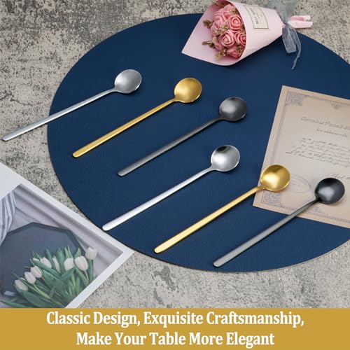 Newdrip 12 Pcs Coffee Spoons Set, 6.7 Inch Gold Tea Spoons Long Handle, Stirring Spoons, Gold Small Teaspoons, Stainless Steel Gold Spoons, Long Spoons For Stirring, Gold Espresso Spoons thumb #5