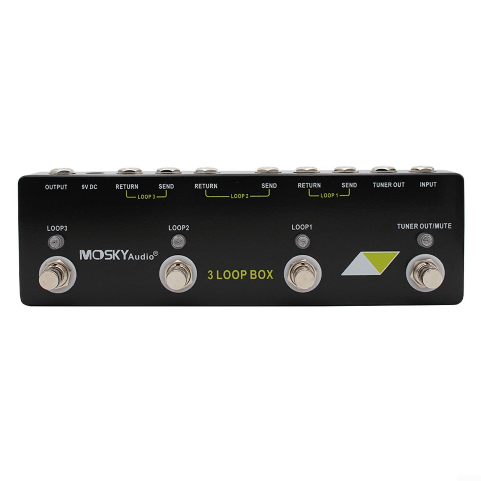 ZYNCUE Pedale per chitarra compatibile con 3 loop box, True Bypass Looper con funzione di sintonizzatore muto, effetto involucro in metallo per musicisti