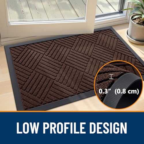Image of OLANLY Front Door Mat Outside Entrance 59x23, Waterproof Heavy-Duty Doormat