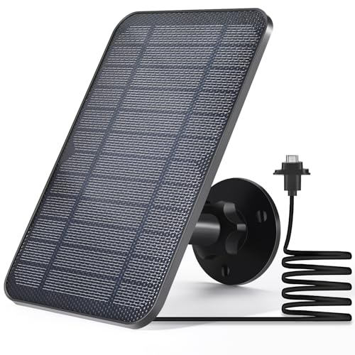 Image of Solar Panel Compatible with Blink Camera Outdoor 4 (4th Gen), 4W Waterproof Solar Panel Charger with Battery for Blink Camera 4th Gen with 13.12ft Charging Cable and 360°Adjustable Mount