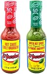 El Yucateco Mexican Hot Sauce - Bouteilles de sauce chaude Habanero vert et rouge 4oz (120ml) Ensemble