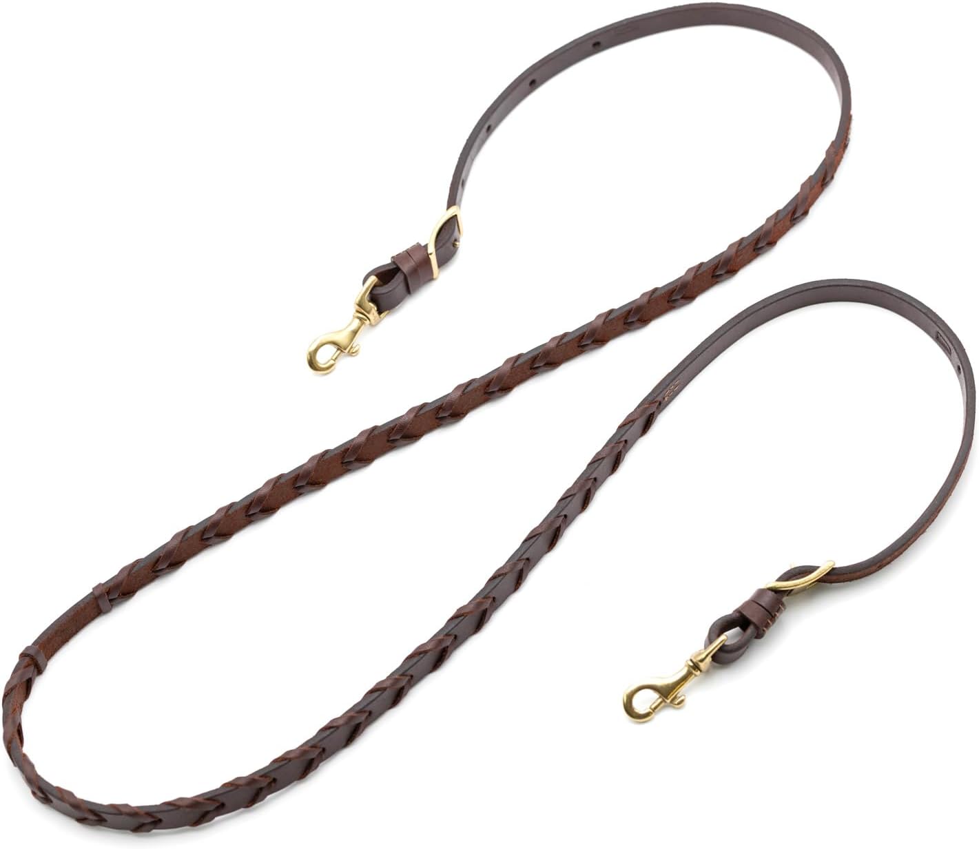Jeffers Equine LuxeLeather Heavy Oiled Western Leather Horse Reins – Split, Laced & Roping Styles with Tie or Snap Ends for Riding & Training
