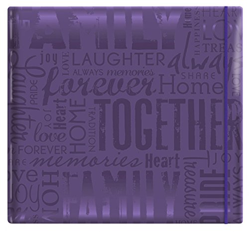Image of MCS Expressions Collection Family Expandable 10-Page Scrapbook Album with 12 x 12 Inch Pages, 13.5 x 12.5 Inch, Purple