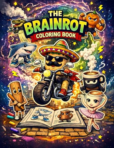 The Brainrot Coloring Book: The Ultimate Funny Viral Meme Coloring Book - Steal A Brainrot Activity Book Gift image 2