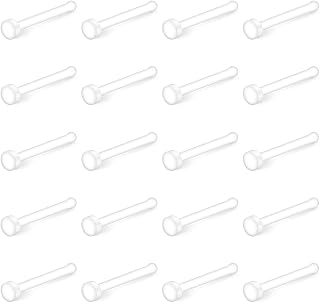 Ruifan 20G Clear Bioflex Nose Bone Ring Stud Retainer Body Jewelry Piercing Top Flat 2mm 2.5mm 3mm 20-60PCS