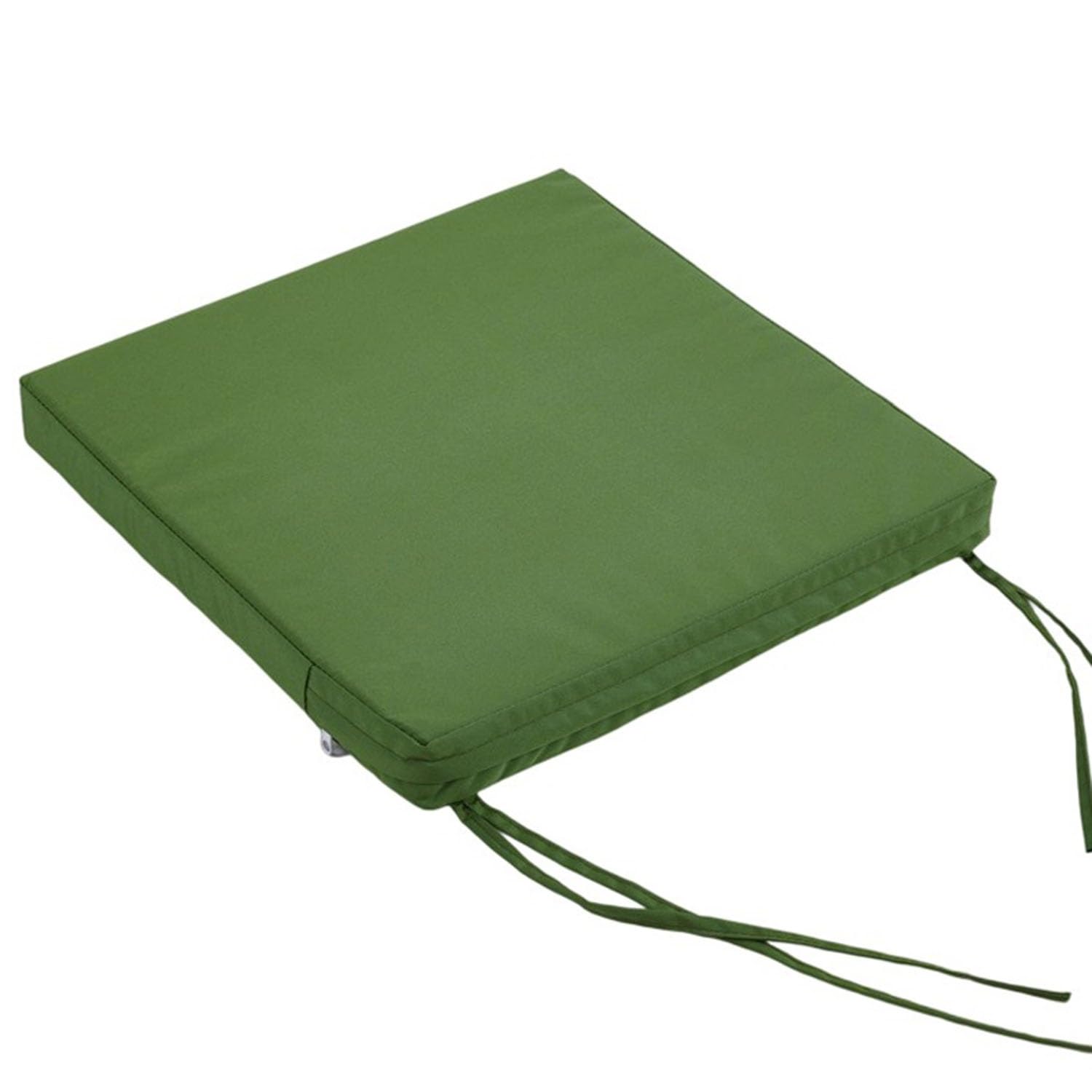 JORTUIO Outdoor Chair Cushions Waterproof Patio Chair Seat Cushions 14/15/16/18/20inch Chair Pads with Ties for Outdoor Furniture, for Garden Chair Cushion Replacement(Grass Green,50x50x8cm)