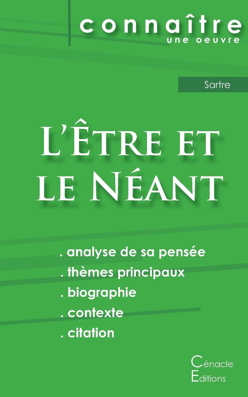 Fiche de lecture L'Être et le Néant de Jean-Paul Sartre (Analyse philosophique de référence et résumé complet)