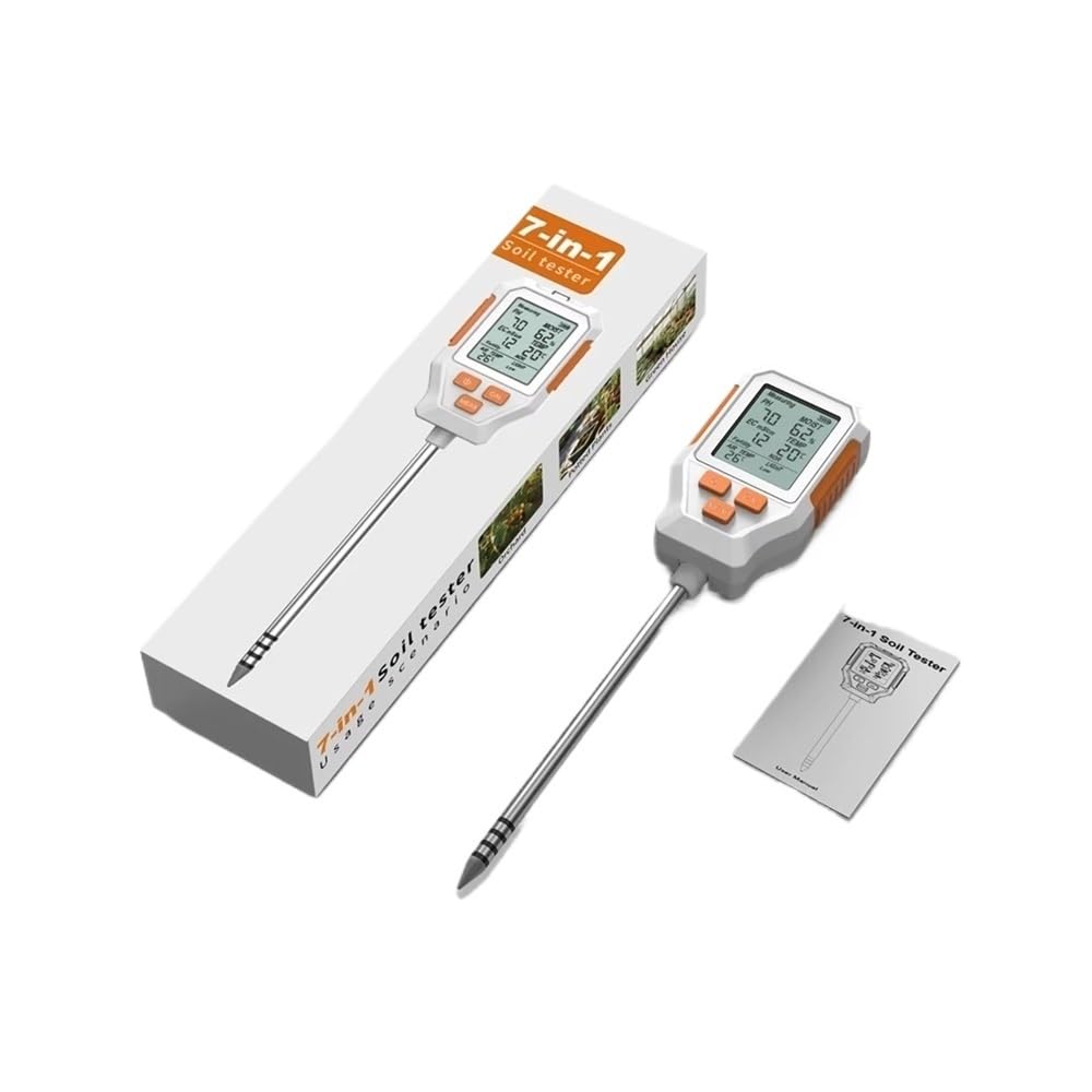 Tester del terreno 7 in 1 pH EC Misuratore di umidità Temp Fertilità for fattoria da giardino
