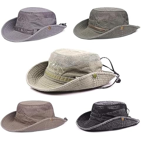 Sun Hats for Men Women Fishing Hat UPF 50 Wide Brim Boonie Hats for Safari Beach Summer UV Protection Bucket Hat Cover