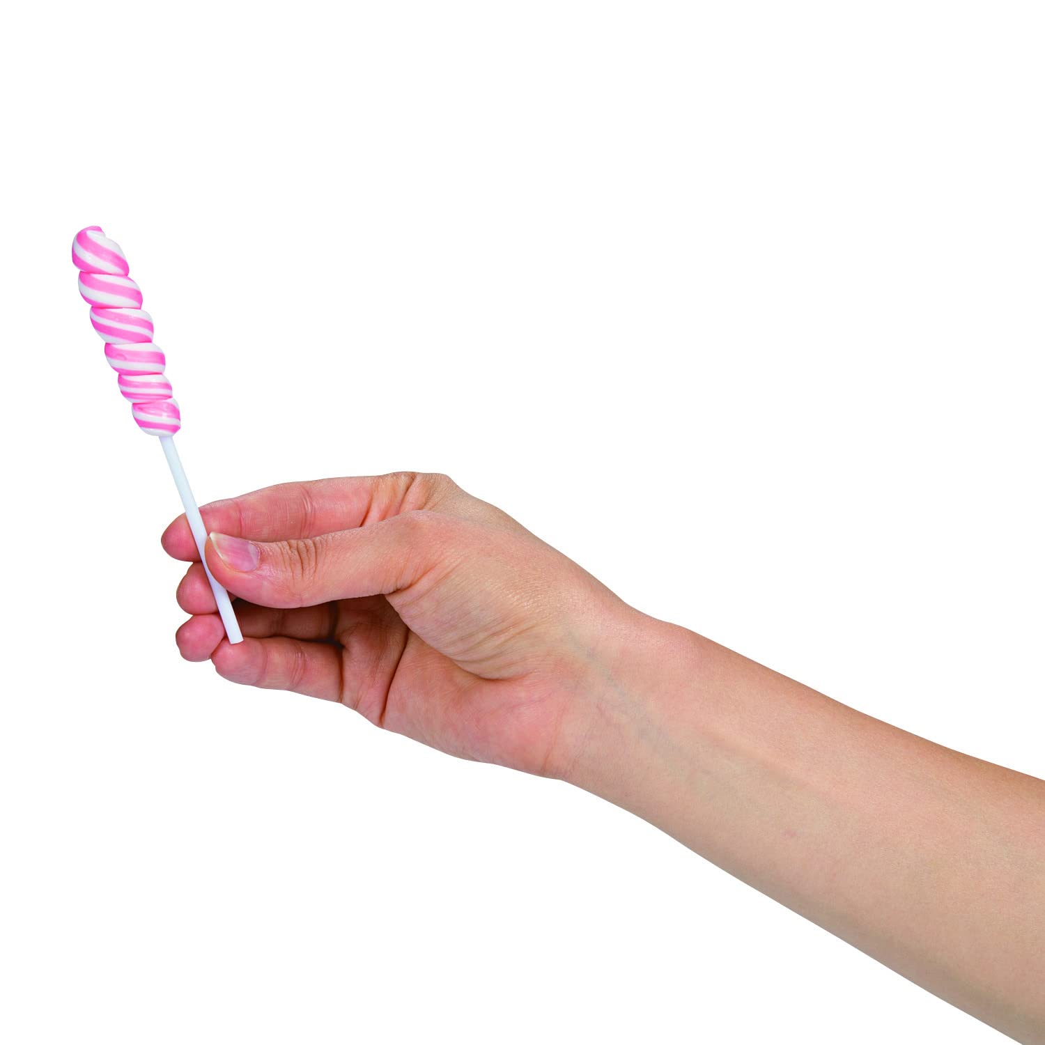 Mini Twisty Lollipops, Suckers, Carnival Candy, Candy Buffet, 48 Pieces, Individually Wrapped (Pink)