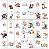 36er Set hochwertige Geburtstagskarten – Glückwunsch- & Postkarten zum Geburtstag – Happy Birthday Karten im Postkarten-Set – Männer Frauen