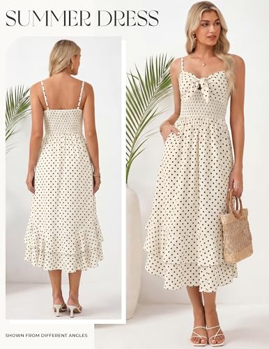Image of GRACE KARIN Womens Maxi Floral Sundresses Summer Beach Boho Dress Spaghetti Strap Dresses Casual Fashion Clothes with Pockets
