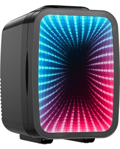 LIGIANT MF01C Mini Fridge, 7 Light Modes Including Flashing Marquee, Quiet Cooling & Warming...
