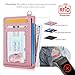Mayski Slim Wallet, Credit Card Holder for Women, Minimalist Front Pocket RFID Blocking Card Cases, Small Wallet Women Men(Litchi Pink)