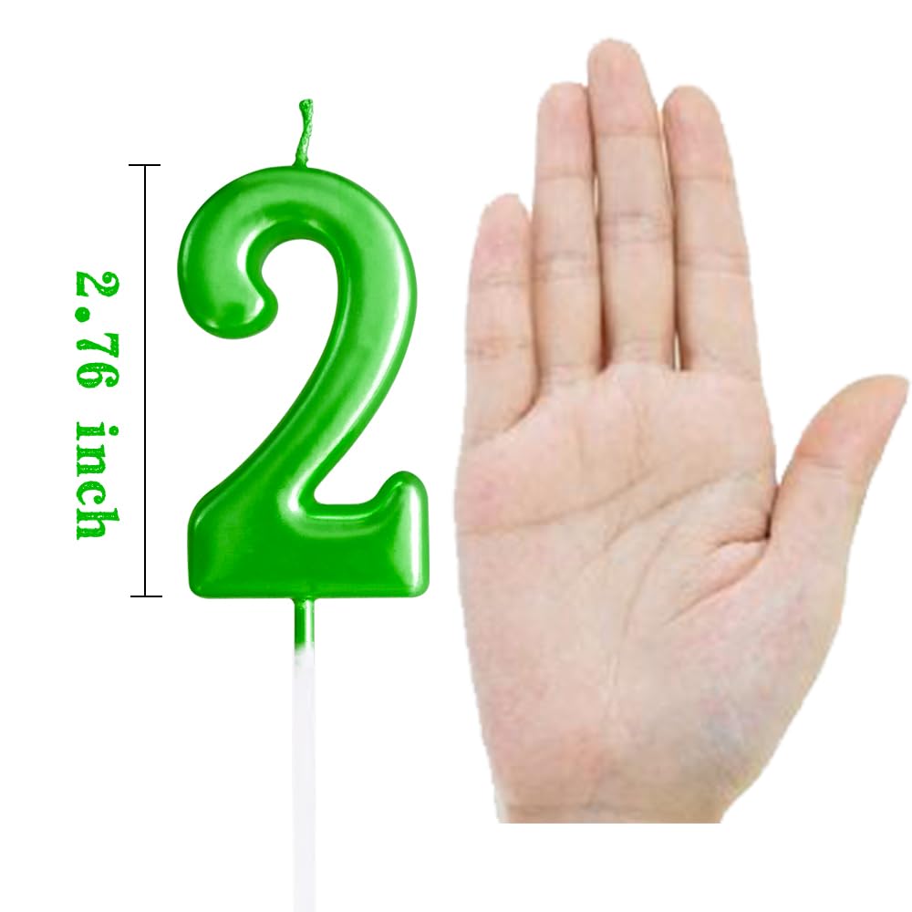 Amazon.com: Green Birthday Candles 2 Candle 2nd Two Years