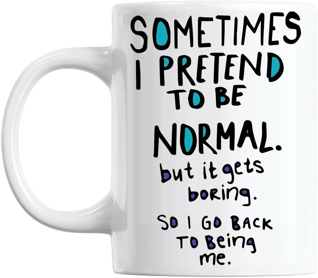 Festival-Fashion Funny Mug Office Mugs Secret Santa Gift Rude Sometimes I Pretend to Be Normal