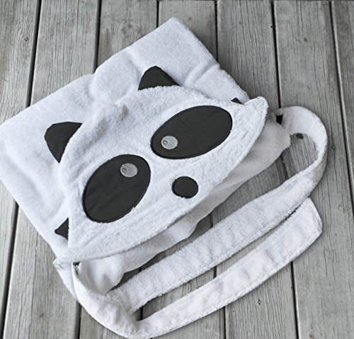 Serviette à capuche blanc XL grand drap de bain absorbant