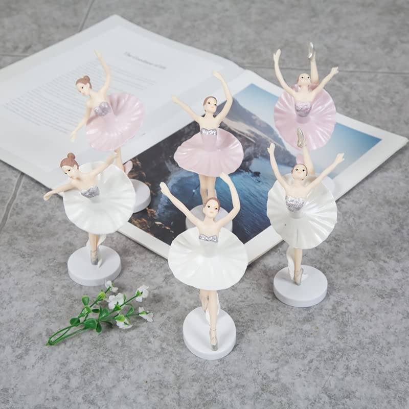 Uoeo Lot De 6 Décorations De Gâteau En Forme De Ballerine Dansante