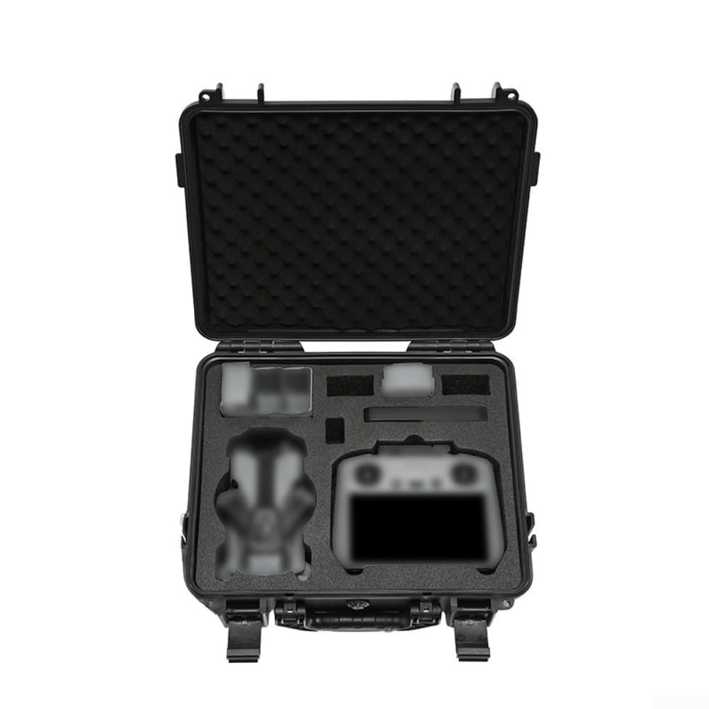 Odporne na wybuchy pudełko do przechowywania dla DJI do mini 5 Pro, wodoszczelna torba z polipropylenu, odporna na uderzenia etui ochronne z paskiem na ramię na akcesoria i akcesoria, czarna, 33 x 28