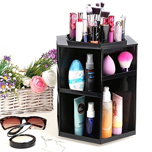 Oliote 360 Grad Drehbare Multifunktionale Kosmetik Organizer Schmink Aufbewahrungbox Kosmetikregal Einstellbare für Nagellack Lippenstift Pinsel