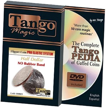 Flipper Coin Pro Elastic System (Half Dollar DVD w/Gimmick)(D0089) by Tango - Trick