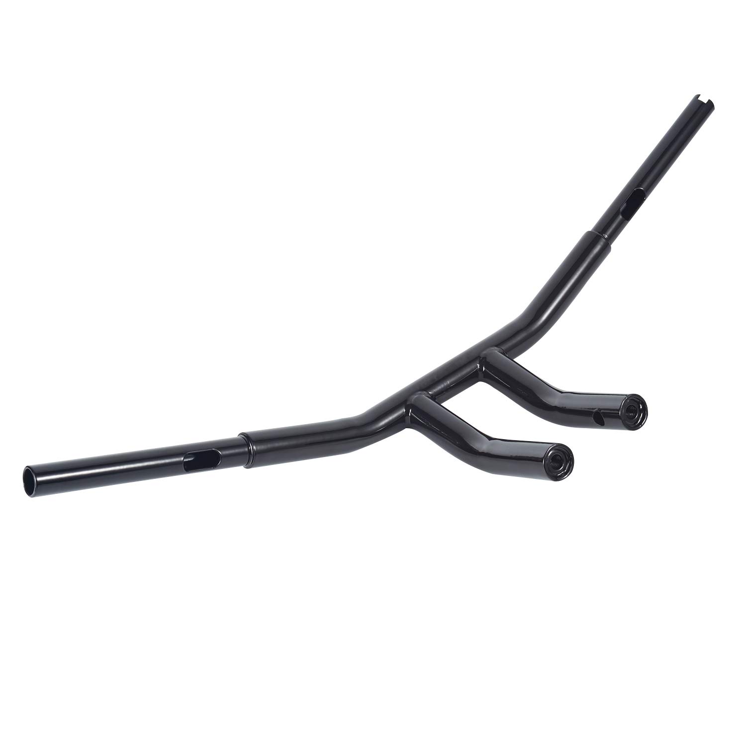 1 Inch Drag Z-Bar Handlebar For Harley - 8-10.5 Inch Rise, Chrome/Black, Universal Fit