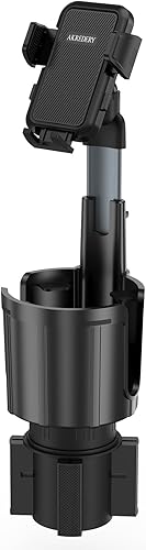 Soporte de teléfono para automóvil con expansor de portavasos  Soporte de teléfono 2 en 1 antivibración mejorado para SUV camiones con cuello largo