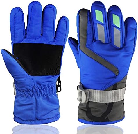 YR.Lover Children Ski Gloves Winter Warm Outdoor Riding Thickening Gloves(2-4Y)