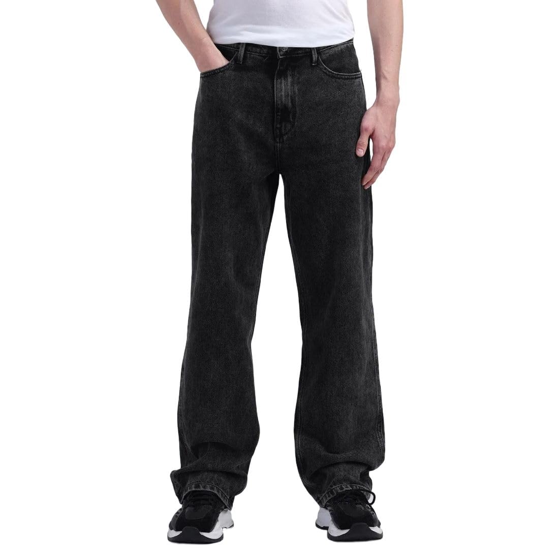 Men's Loose Fit Jeans| Solid | Mid Rise | Stretchable | Jeans for Man-image-44