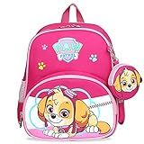 Tomicy Paw Dog Patrol Kindergartenrucksack für Mädchen Paw Dog Patrol Kinderrucksack Skye Schulrucksack für Kinder von 3-8 Jahren, rosa leichter Kindergarten Rucksack für Jungen Mädchen