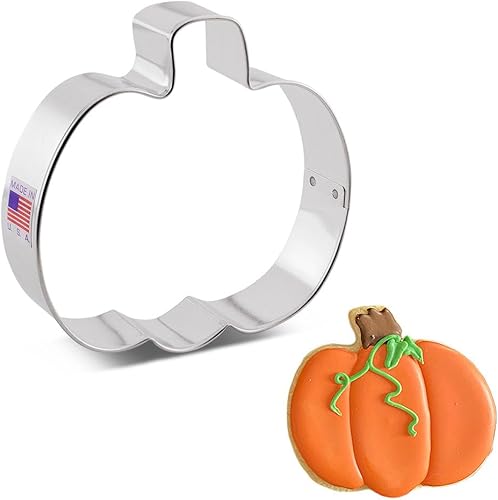 Cortadores de galletas con forma de calabaza - 4 pulgadas - Acero estañado de los EE. UU.