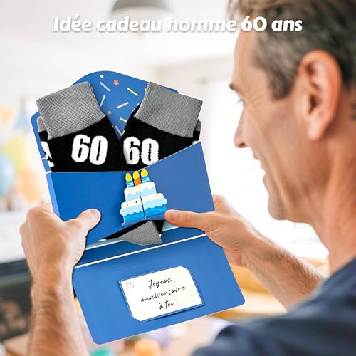 Moyel Chaussettes 60 Ans 1966 Coton Homme Papa Cadeau Anniversaire – vue 4