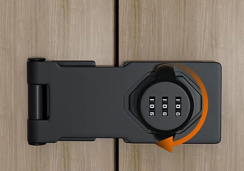 Miniatura 5 de Cerradura de cerrojo de combinación multifuncional, cerradura de combinación para gabinetes, buzones, puertas de granero, puertas florales para