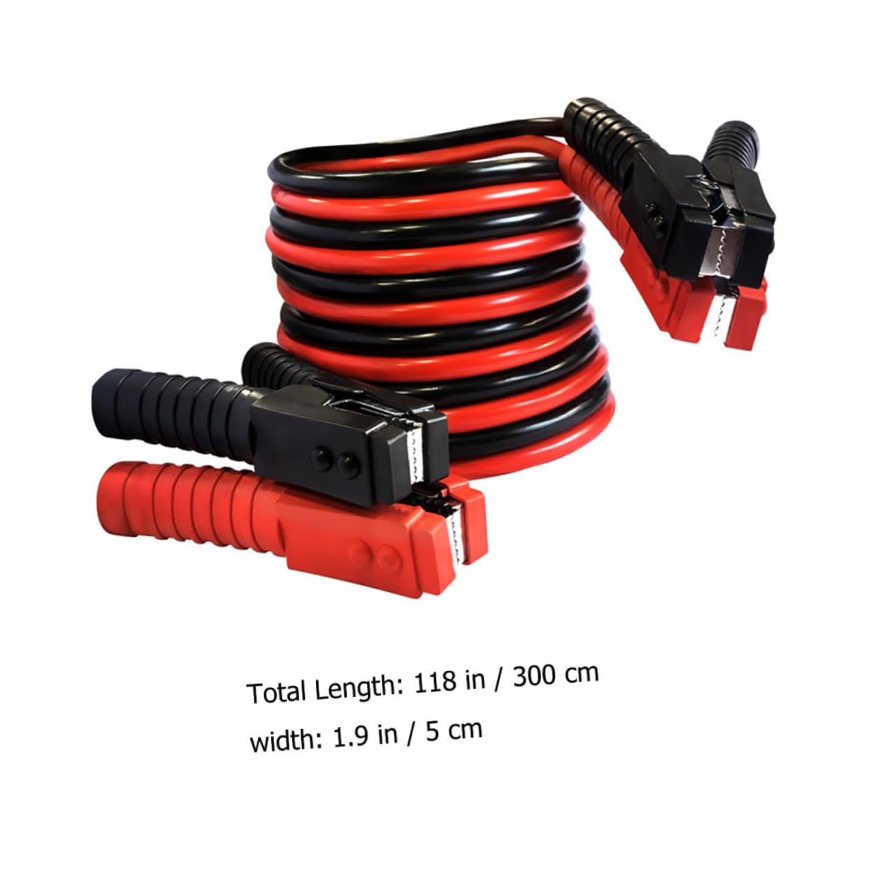 Sosoport 2500a Câbles de Démarrage pour Automobile Pinces Crocodiles Robustes Câble Alimentation Pvc Résistant Kit pour Voiture
