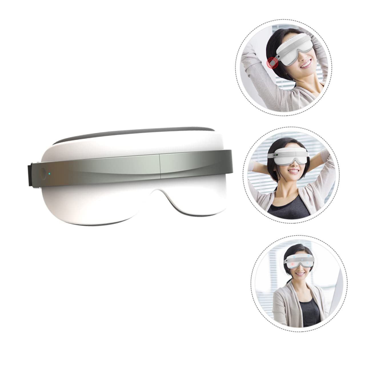 Dispositivo per Massaggio Oculare Bianco Abs Portatile Ergonomico | Leggero, per Uso Quotidiano, Struttura Pratica, Indicato per Momenti di Relax