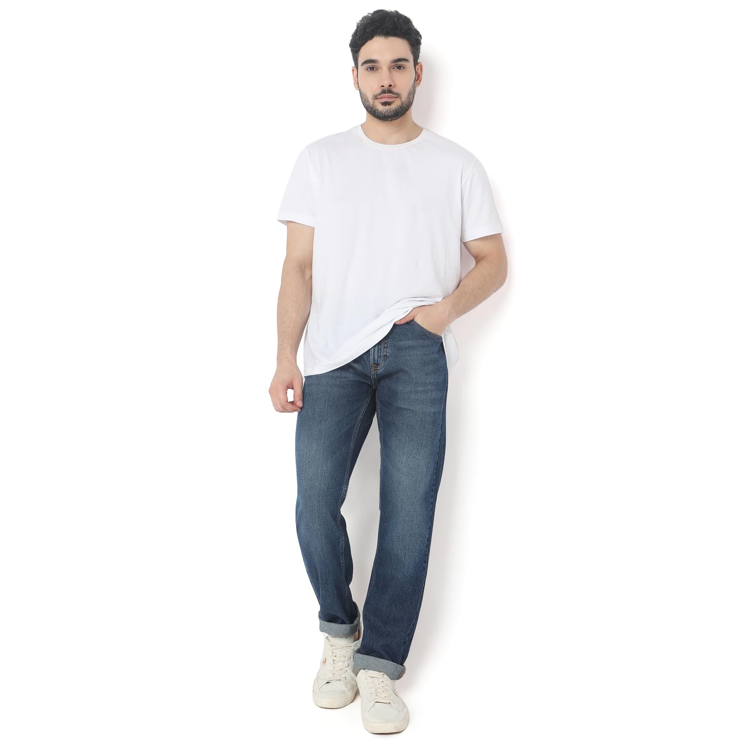 Men Mid Rise Comfort Fit Mid-Rise Casual Jeans-image-0