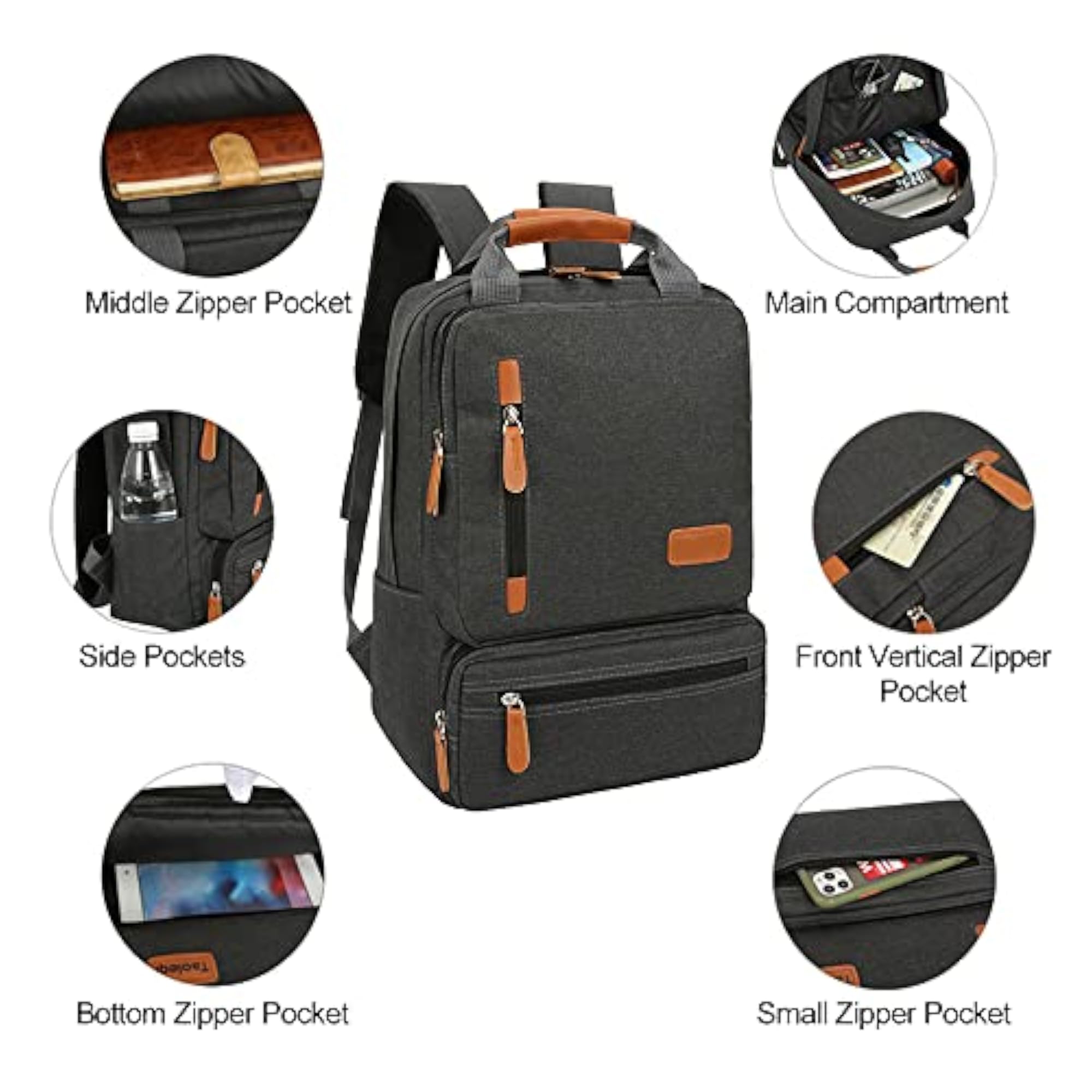 3pcs Backpack Set, Laptop Backpack & Shoulder Bag