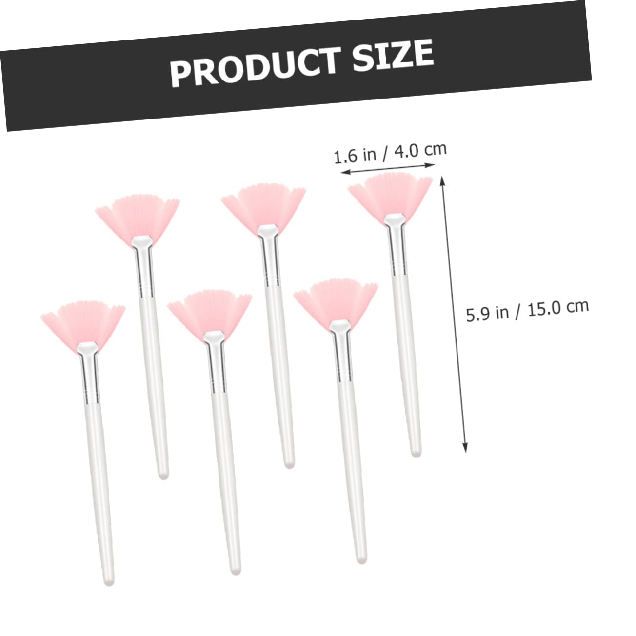 MAGICLULU 4er-sets Pinselgriff Für Gesichts-make-up- Für Frauen Make-up-pinsel-set Für Grundierung Und Fixierung Komfortabler Griff Für Die Verwendung 6 Stück * 4
