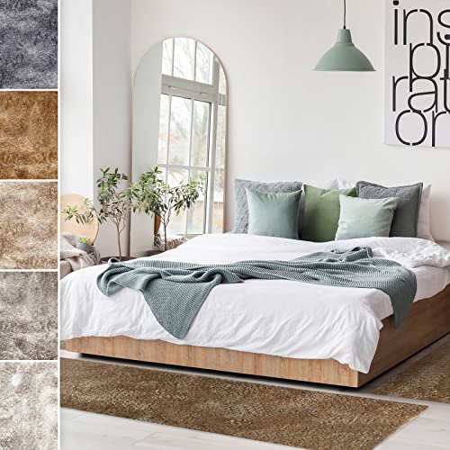 KARAT Flokati Bettumrandung - Elite - Flauschig weicher Flokati-Flor - 1 Läufer + 2...