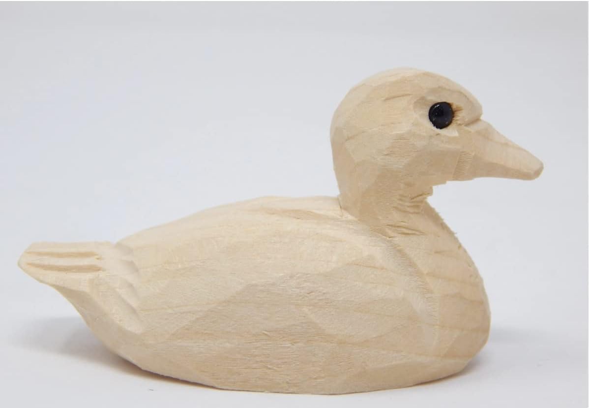Selsela DIY Paint-Your-Own Wooden Duck Figurine - Unpainted Miniature Personalized Sculpture, Wood Craft Figurine Statue Art Small Animal for Home Decor, Gifts & Personalized Projects image 4
